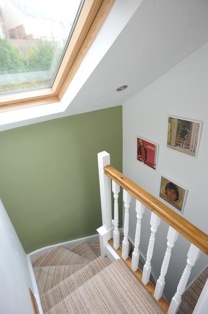extra height on stairs provided by velux window in loft conversions 